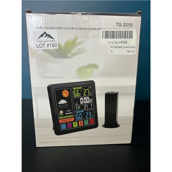 Lot of 1 Wireless Weather Station w/ Alarm