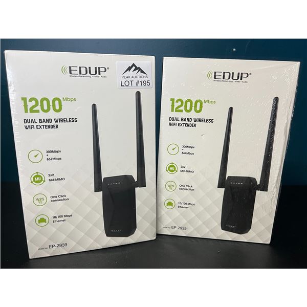 Lot of 2 EDUP 1200Mbps Dual-Band Wireless WiFi Extenders