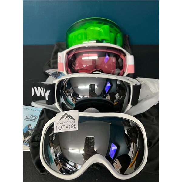 Lot of 4 Pairs of Assorted Ski/Snowboarding Goggles