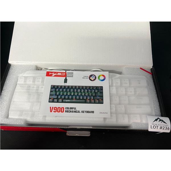 Lot of 1 V900 Colorful RGB Light-Up Colorful Mechanical Keyboard