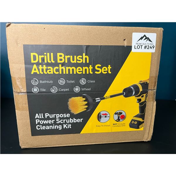 Lot of 1 Drill Brush Attachment Set - All Purpose Power Cleaning Tool Kit