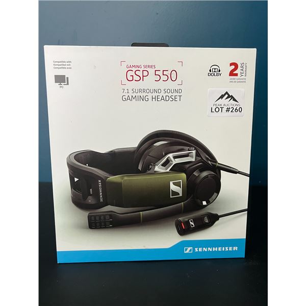 Lot of 1 EPOS Sennheiser GSP 550 PC Gaming Series Headset w/ Dolby 7.1 Surround Sound