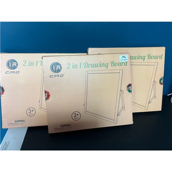 Lot of 3 Ciro 2-in-1 Drawing Boards/Mini Easels