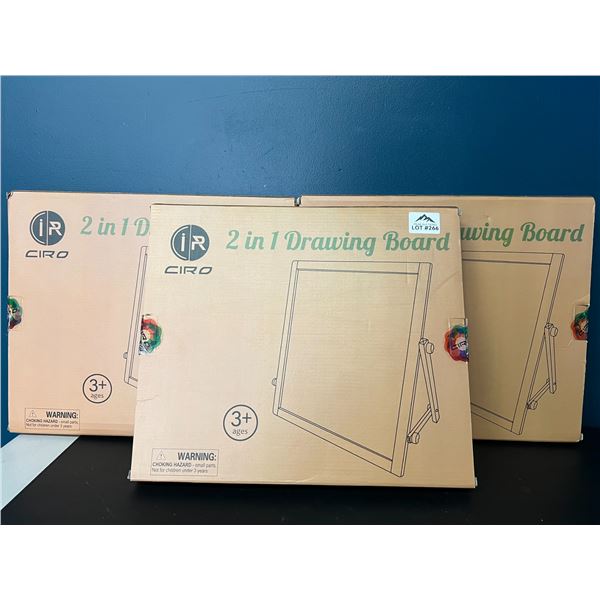 Lot of 3 Ciro 2-in-1 Drawing Boards/Mini Easels