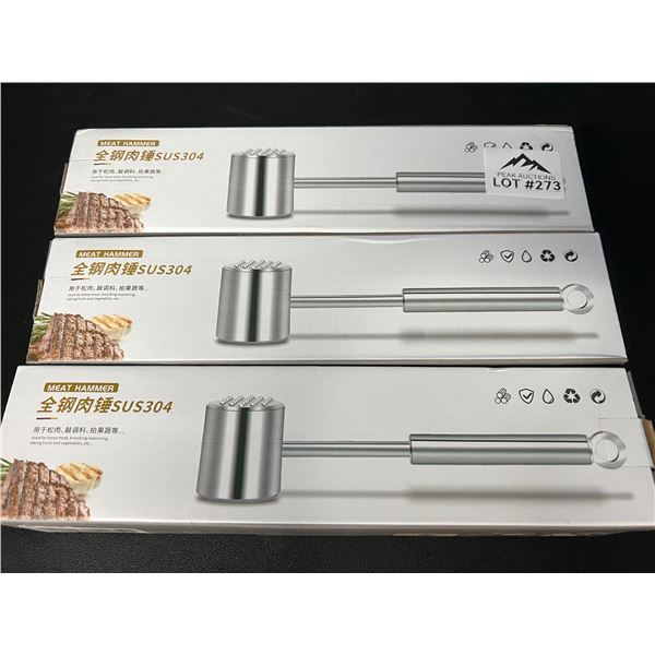 Lot of 3 Meat Hammer Tenderizer Tools