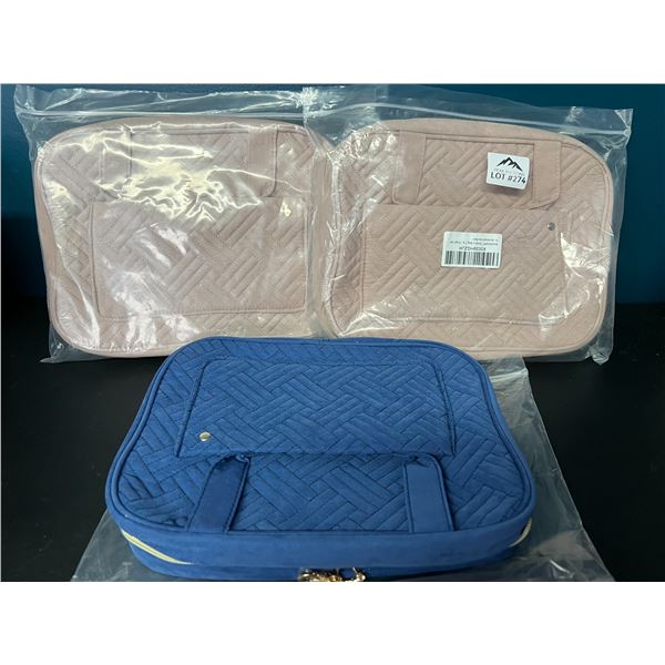 Lot of 3 Fold-Out Travel Storage Pouches