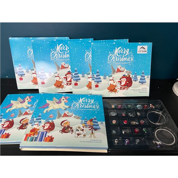 Lot of 6 Christmas Charm Bracelet Advent Calendars
