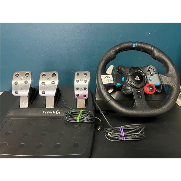 Lot of 1 Logitech G29 Driving Force Racing Wheel & Floor Pedals for Playstation, PC, and Mac (*Used)
