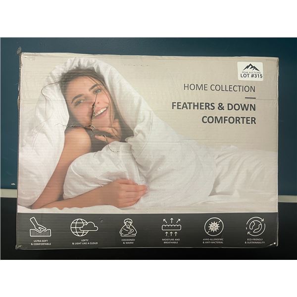 Lot of 1 King Size Organic Cotton All-Season Down Feather Duvet Insert