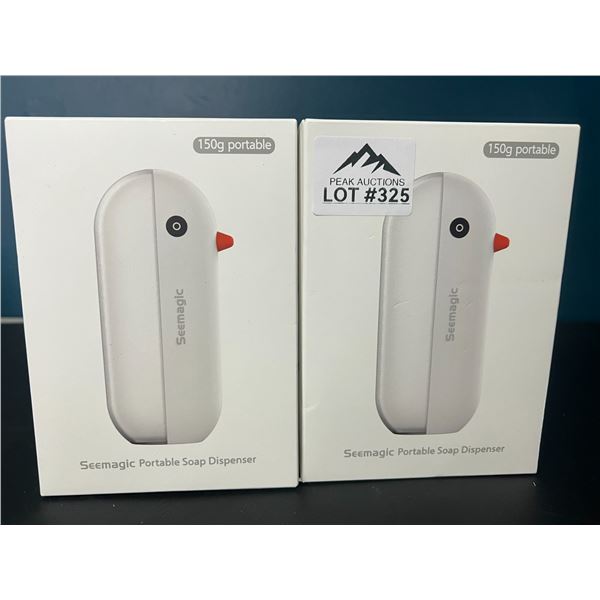 Lot of 2 Portable Automatic Soap Dispensers