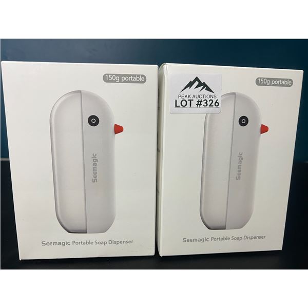 Lot of 2 Portable Automatic Soap Dispensers