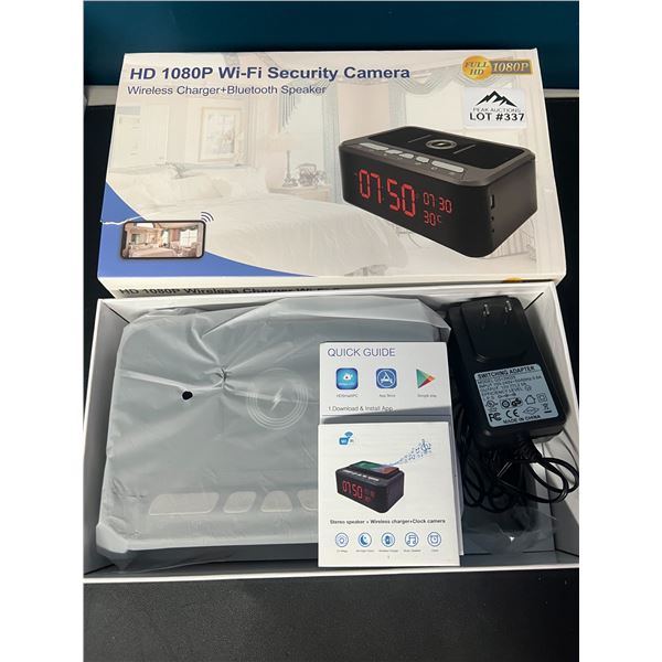 Lot of 1 HD 1080P Wi-Fi Security Camera/Wireless Charger/Bluetooth Speaker