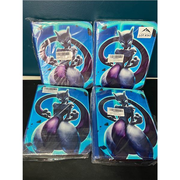 Lot of 4 Pokemon Leather 4-Pocket Card Premium Binders