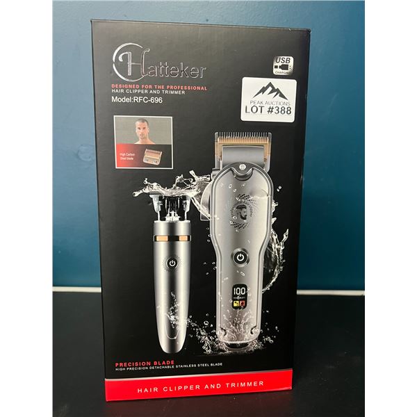 Lot of 1 Hatteker USB Rechargeable Hair Clipper and Beard Trimmer Combo Set