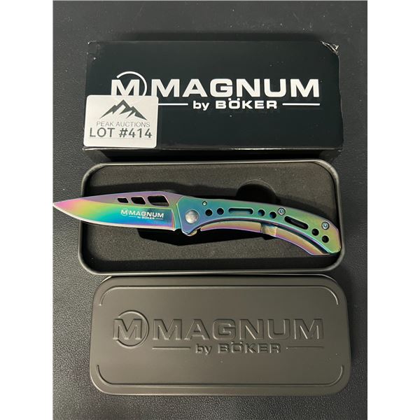 Lot of 1 Boker Magnum Rainbow Pocket Knife