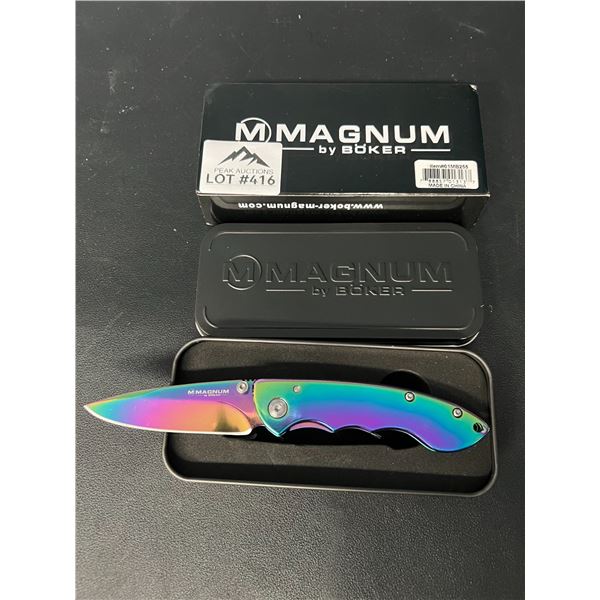 Lot of 1 Boker Magnum Rainbow Pocket Knife