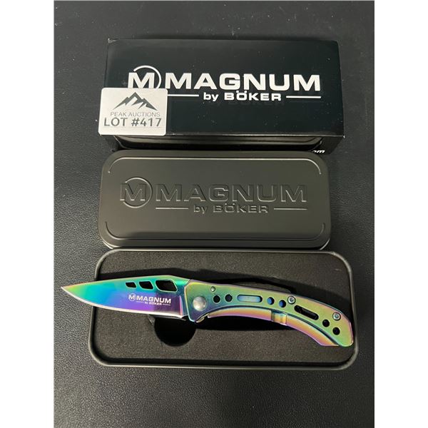 Lot of 1 Boker Magnum Rainbow Pocket Knife