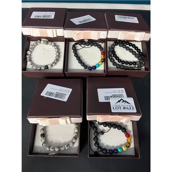 Lot of 5 Stone Bracelets