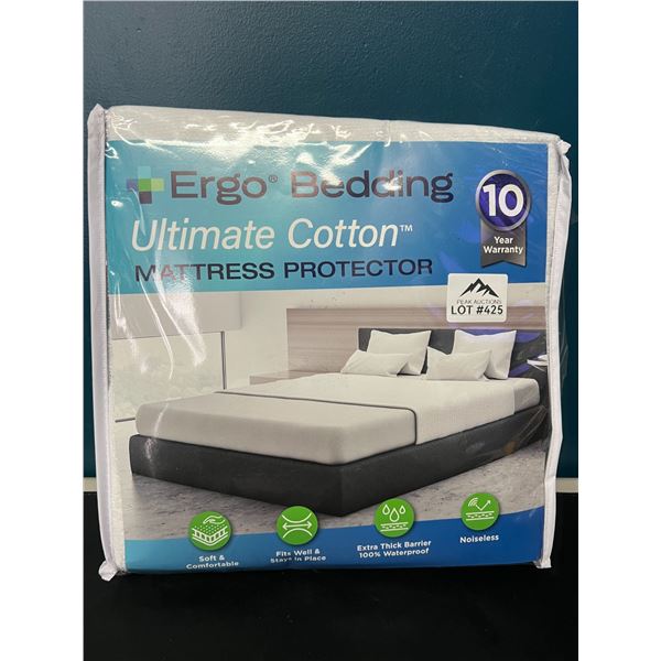 Lot of 1 Ergo Bedding Ultimate Cotton Waterproof Mattress Protector - Full Size