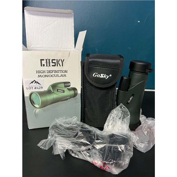 Lot of 1 GoSky High Definition Monocular Telescope & Quick Smartphone Holder