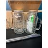 Image 2 : Lot of 2 Packs of Glass Mason Jar Drinking Cups with Bamboo Lids & Reusable Straw (4 mugs)