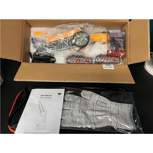 Lot of 1 6" Cordless Mini Chainsaw w/ 2 Rechargeable Batteries