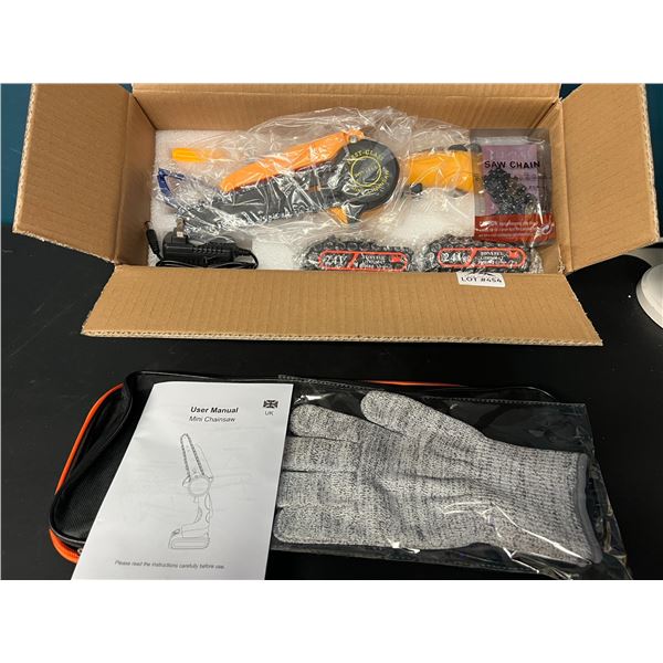 Lot of 1 6" Cordless Mini Chainsaw w/ 2 Rechargeable Batteries