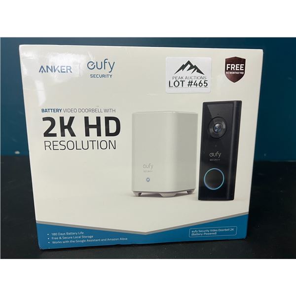 Lot of 1 ANKER Eufy Battery Video Doorbell with 2K HD Resolution