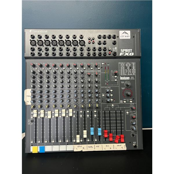 Lot of 1 Lexicon Spirit FX8 Professional DJ Audio Mixer (*Used)
