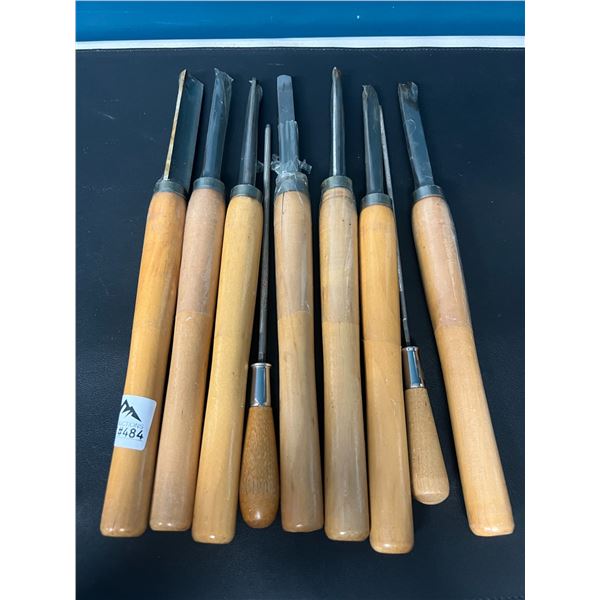 Lot of 9 Wood Working Chisel/Lathe Tools (*Used)