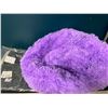 Image 1 : Lot of 1 Purple Shaggy Round Pet Bed - 23.6"