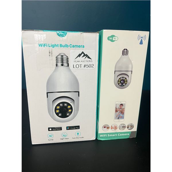 Lot of 2 Smart WiFi Light Bulb Security Cameras