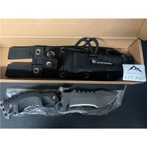 Lot of 1 HX Outdoors Fixed Blade Hunting Knife w/ Sheath