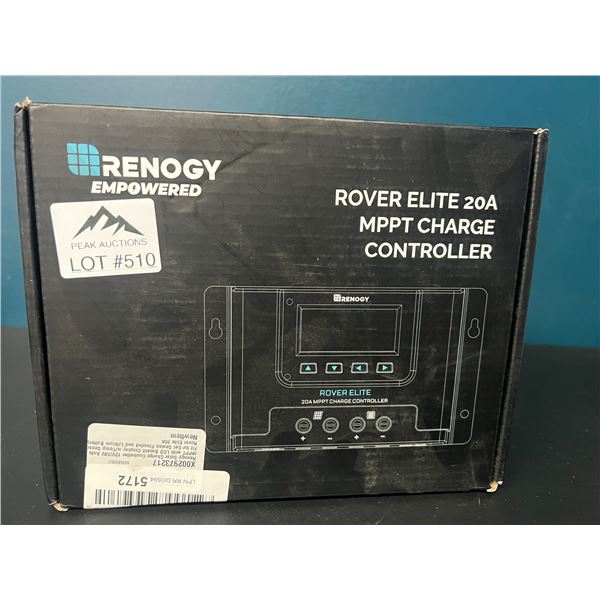 Lot of 1 Renogy Rover Elite 20A MPPT Solar Charge Controller 12V/24V