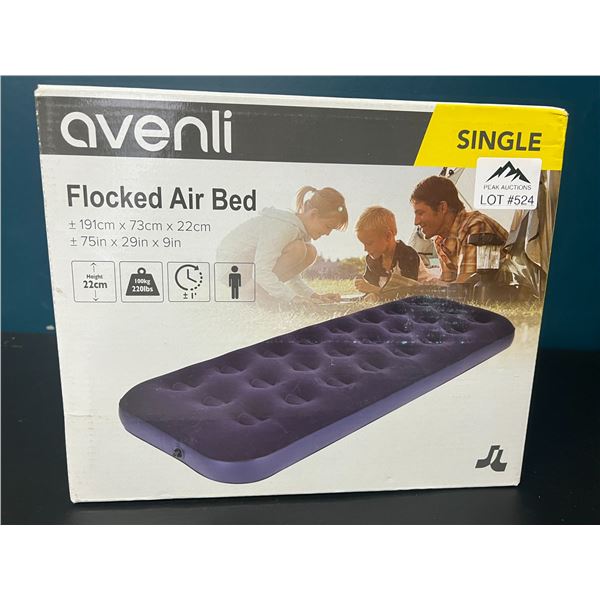 Lot of 1 Avenli Flocked Air Bed - Single