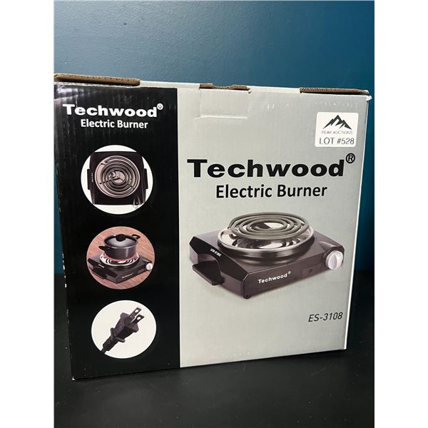 Lot of 1 Techwood Portable Electric Burner for Cooking