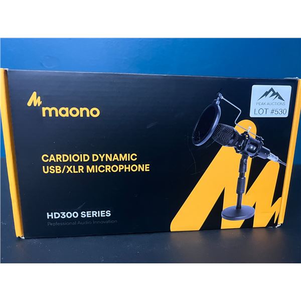 Lot of 1 Maono Cardioid Dynamic HD300 Series USB/XLR Microphone