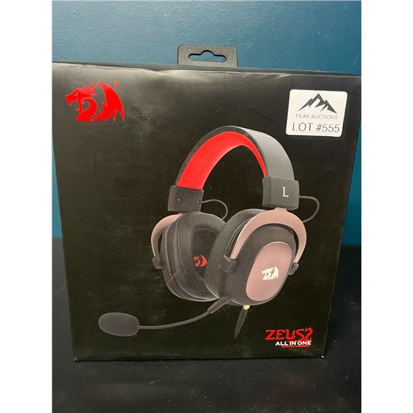 Lot of 1 Red Dragon Zeus 2 All in One Wired Gaming Headset w/ 7.1 Surround Sound