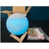 Image 1 : Lot of 1 Colour Changing Moon Light/Lamp w/ Remote Control - Rechargeable