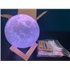 Image 4 : Lot of 1 Colour Changing Moon Light/Lamp w/ Remote Control - Rechargeable