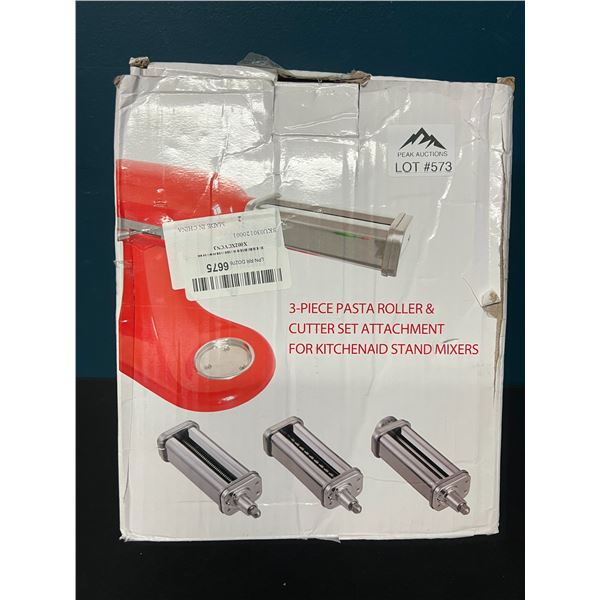 Lot of 1 3PC Pasta Roller & Cutter Set Attachment for Stand Mixers