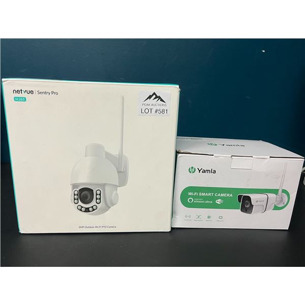 Lot of 2 Outdoor WiFi Smart Security Cameras