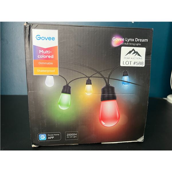 Lot of 1 Govee Multi-Colored Smart LED Bulb String Lights (48FT)