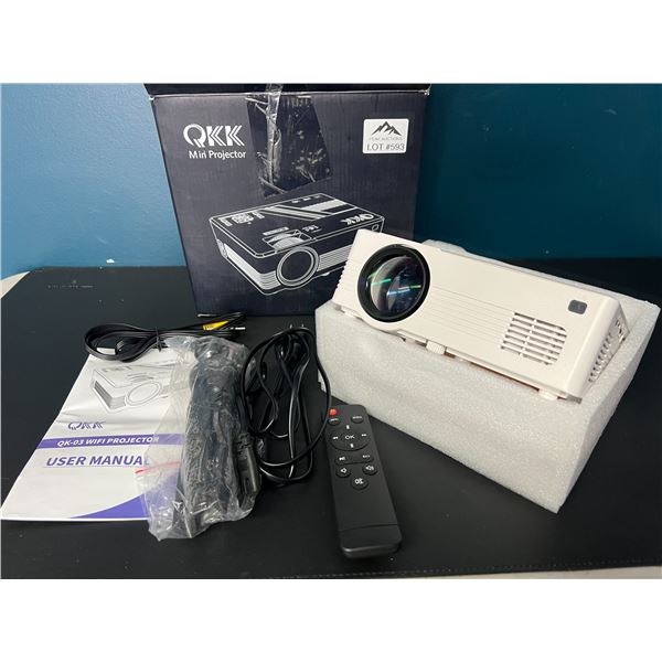 Lot of 1 QKK Mini LED Projector - QK-03 w/ Tripod Stand