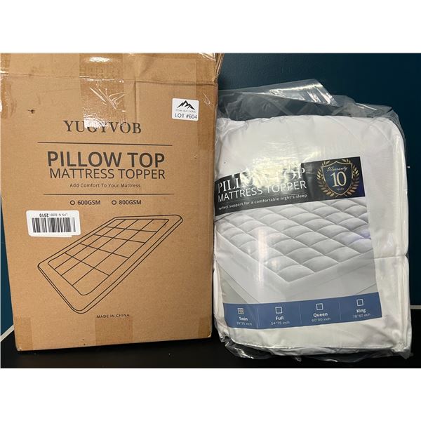Lot of 1 Twin Size Pillowtop Mattress Topper