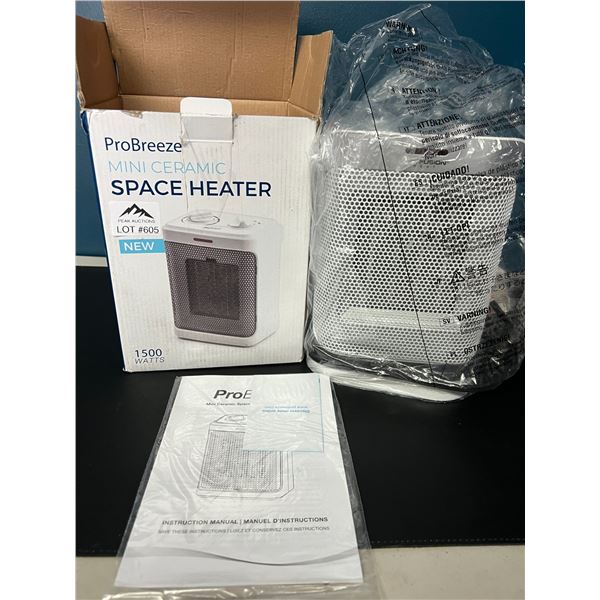 Lot of 1 ProBreeze Mini Ceramic Space Heater