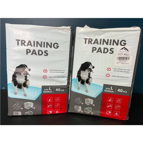 Lot of 2 Packs of Training Pads/Pet Pee Pads (40 PCS per pack) - Size Large