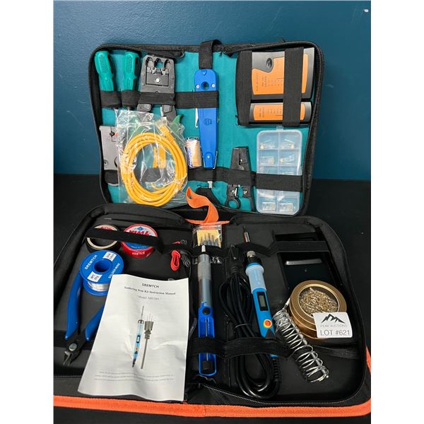 Lot of 1 Soldering Iron Kit and 1 Ethernet Tool Kit