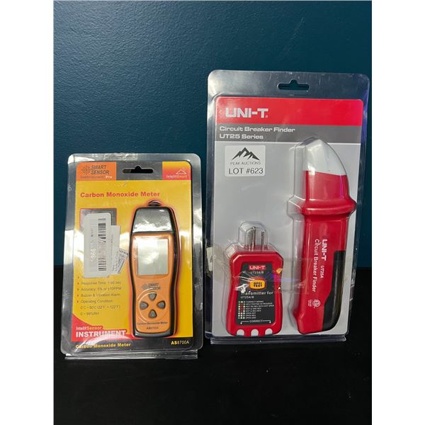 Lot of 1 Circuit Break Finder & 1 Carbon Monoxide Meter Tool