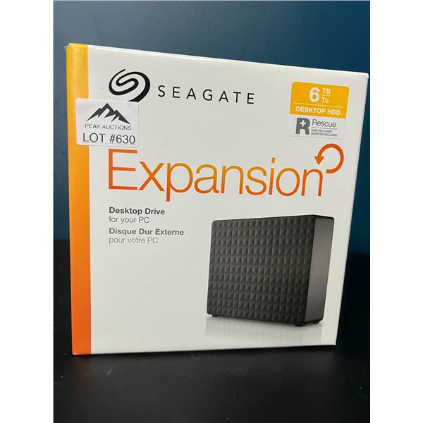 Lot of 1 Seagate 6TB Expansion Desktop Drive for PC
